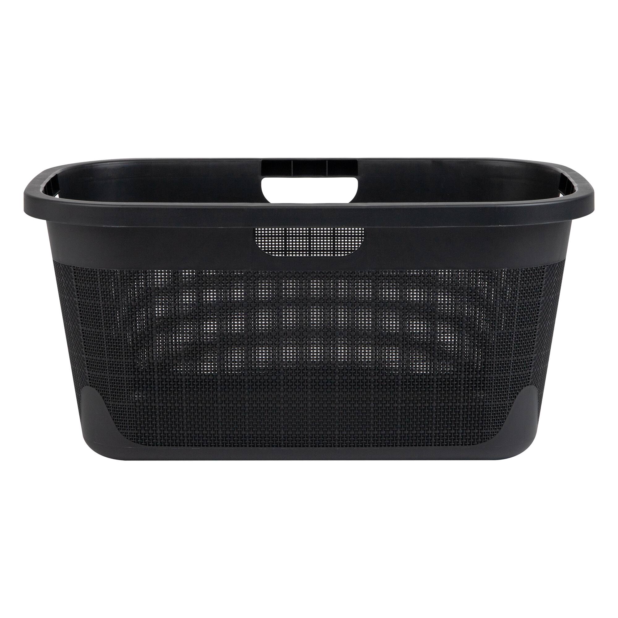 Mind Reader Linen Design 40L Laundry Basket Storage Bin with Handles